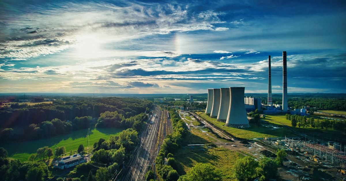 Drone Shot of Power Plant